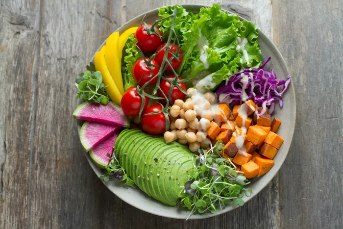 A healthy salad in a bowl